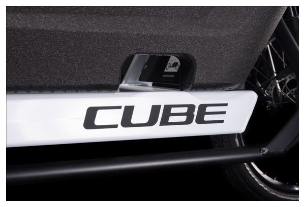 Vélo Cargo Électrique Cube Cargo Dual Hybrid 1000 Enviolo Cargo 1000 Wh 20/27.5'' Blanc Flash