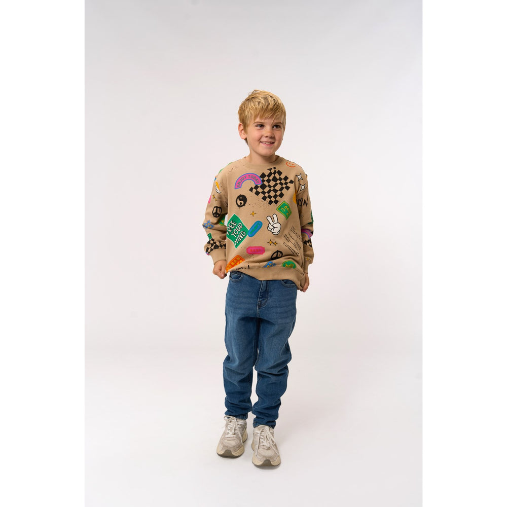 Køb The New Humus AOP Peter Oversize Sweatshirt