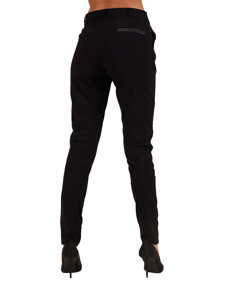 HBT ART GALLERY | ART PRINT CHRISTINA PANTALON FEMME NOIR / IMPRIMÉ