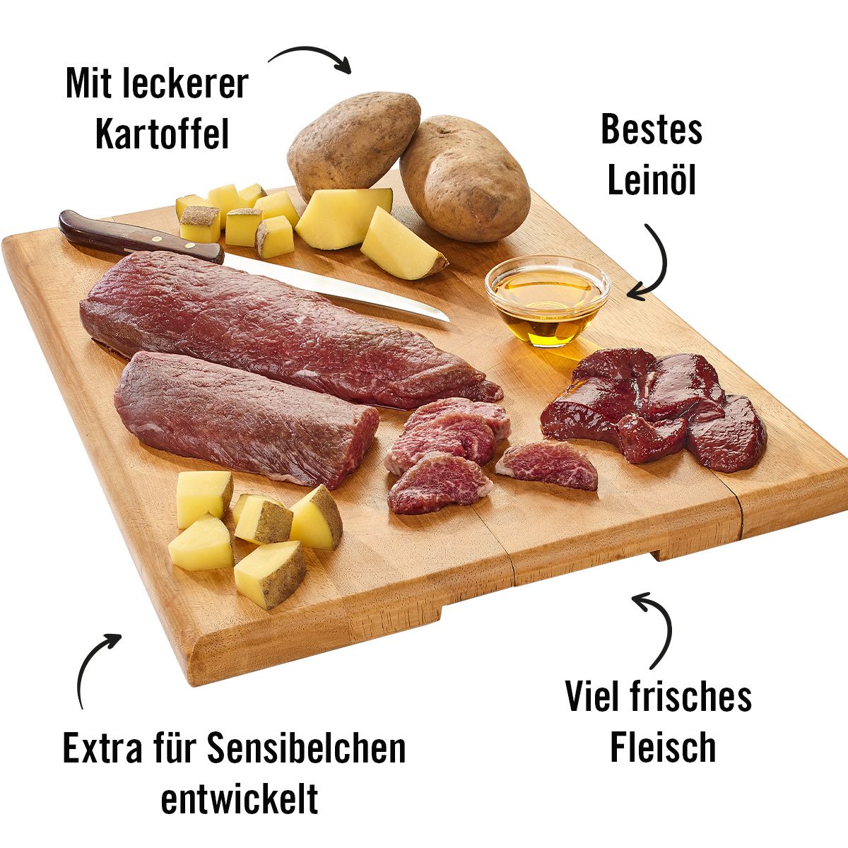 Dogs’n Tiger Adult Hundefutter, Nassfutter, Sattelfest, hypoallergen, Monoprotein, Pferd & Kartoffel
