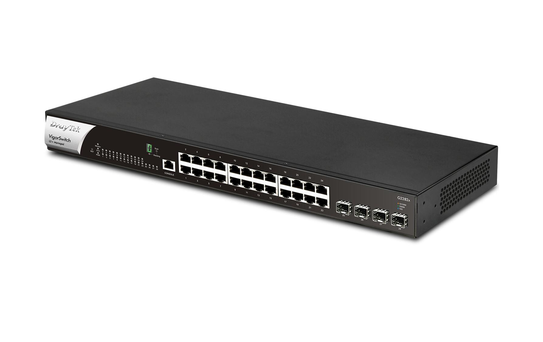 Switch VigorSwitch G2282x 28 Port<br>28-Port L2+ Managed 10G Switch