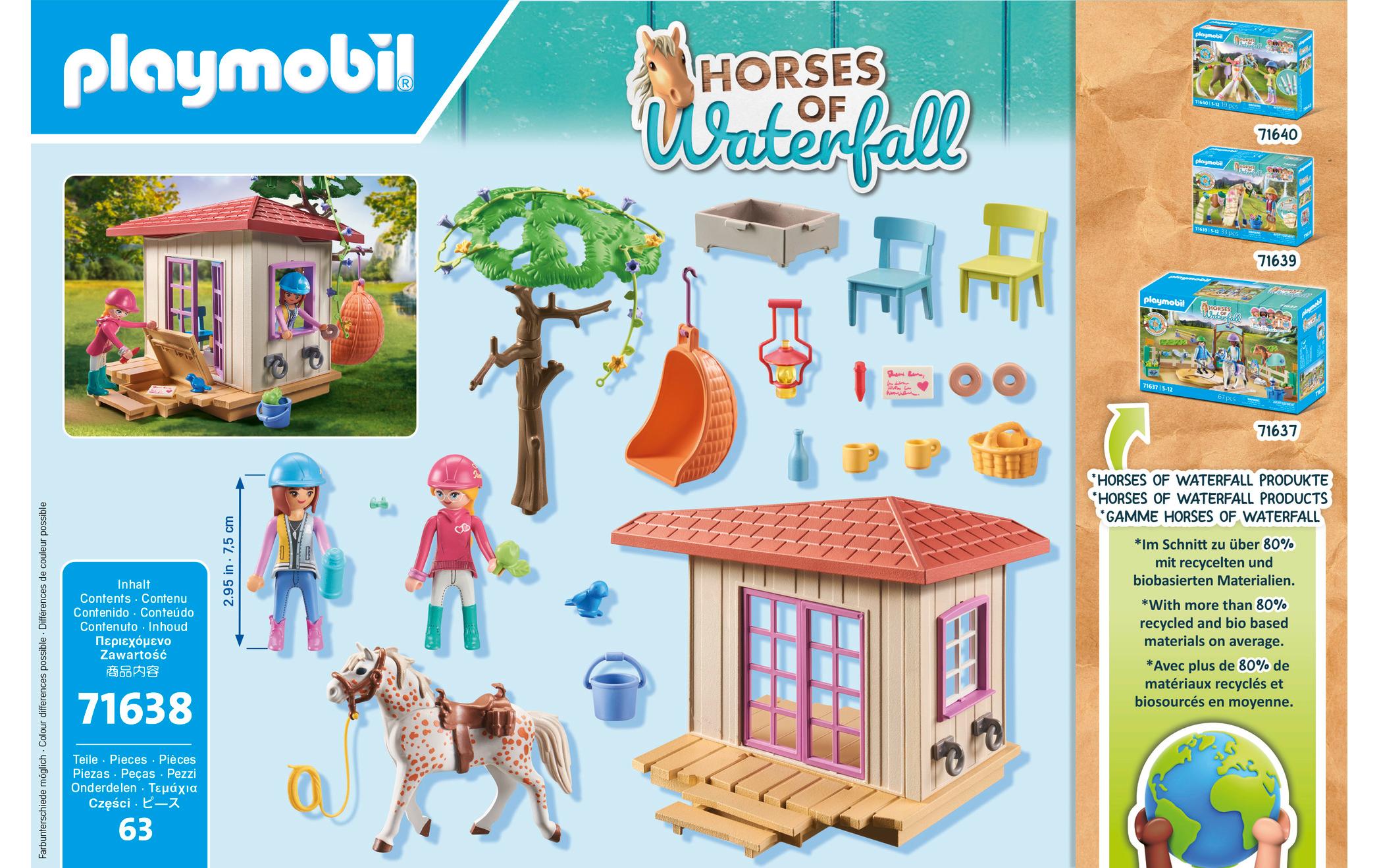 Horses of Waterfall Geheimes Clubhaus für Pferdefans 71638Nachhaltiges Pferde-Spielset