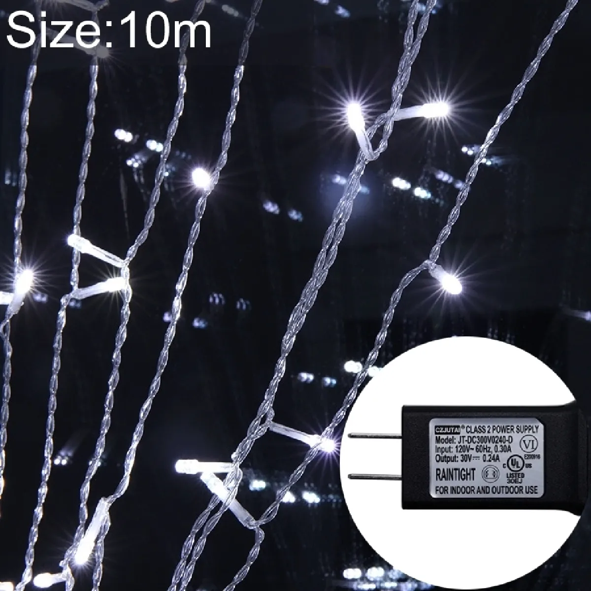 Wewoo Guirlande LED Rideau Étanche 10m