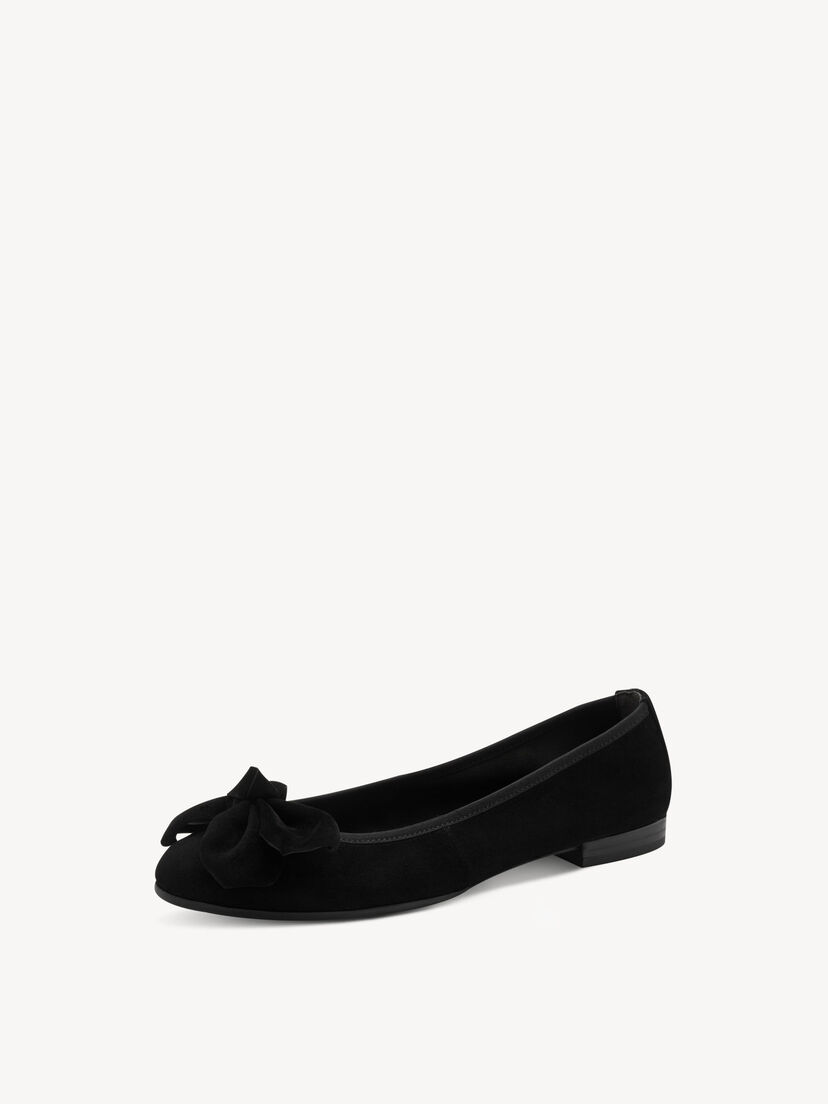 Leren Ballerina - zwart
