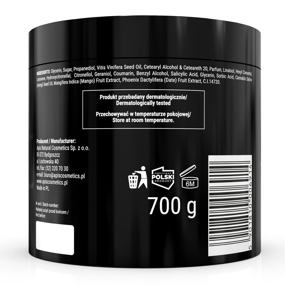 APIS ROSE MADAME, Reinigendes Peeling für Körper, Hände und Füße