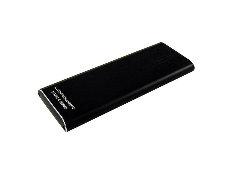 LC-Power Externes Gehäuse LC-M2-C-NVME M.2 Externes USB 3.1 Gen. 2-Typ C-Gehäuse für M.2-SSDs