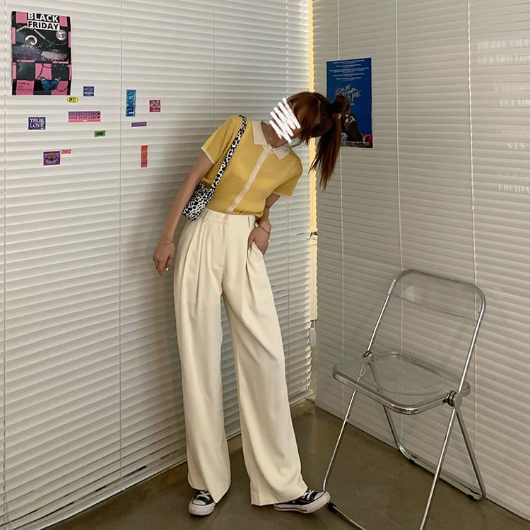 OUREA - Wijde pantalon met hoge taille