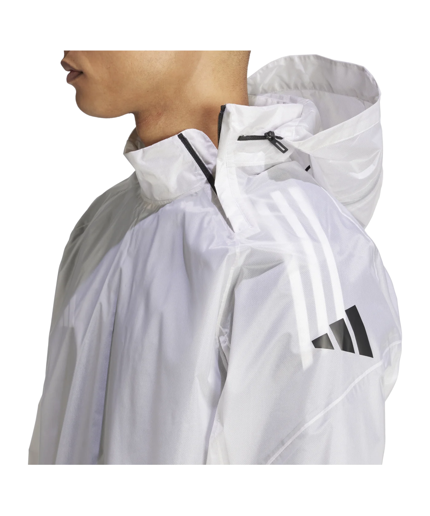 adidas Tiro 24 Pro Rain Sweatshirt Weiss Schwarz