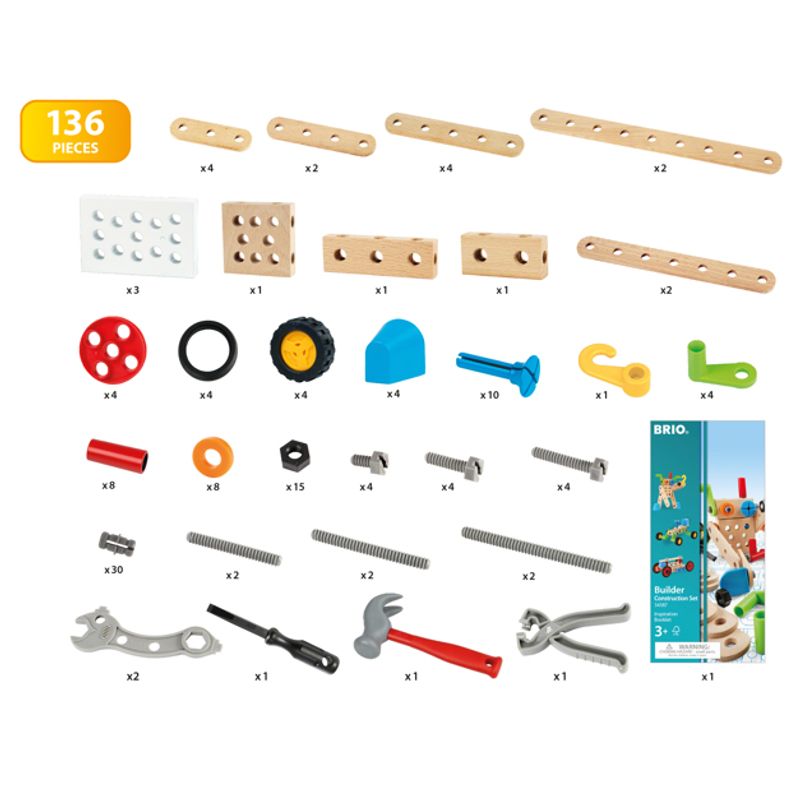 BRIO® Builder Byggesett,136 deler