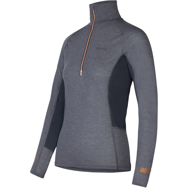T-shirt ski de fond JOHAUG AERIAL WOOL MIX HALF ZIP TOP 2.0 DARK BLUE