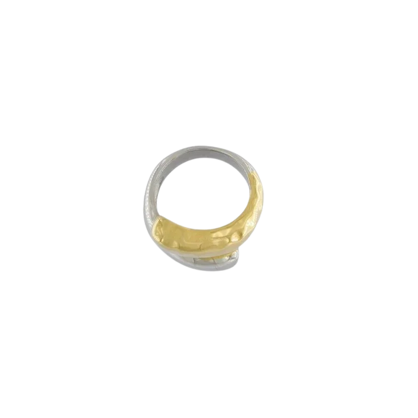 Dansk Copenhagen  Two Tone Chunky ring, vandfast - forgyldt/sølvbelagt