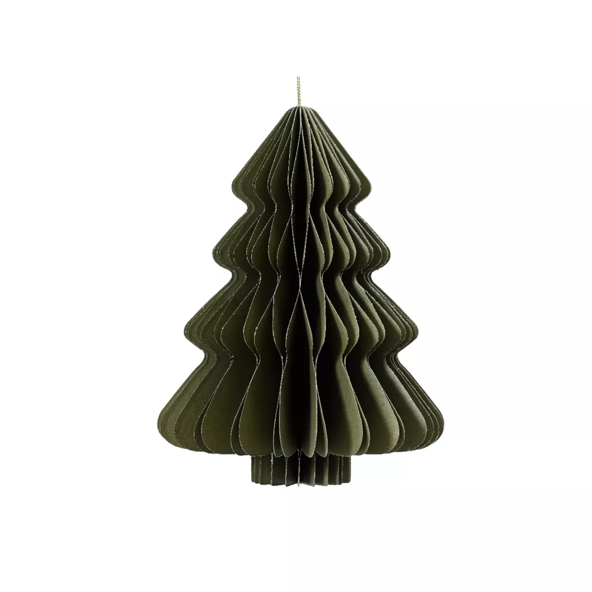 Sapin en papier à suspendre (H15 cm) Fermeture Magnétique Vert