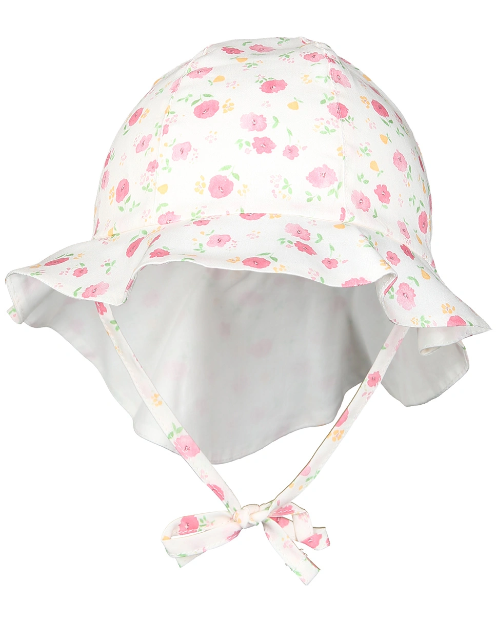 Sonnenhut BLUMEN mit Nackenschutz in ecru