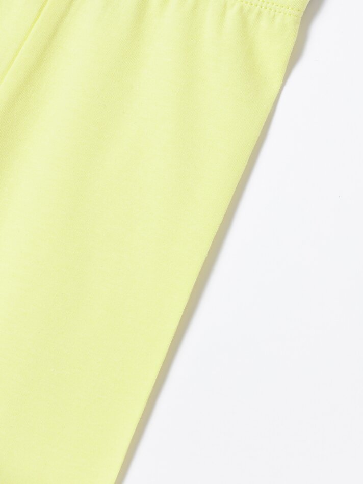 Conjunto de camiseta e legging estampadas de duas peças - Amarelo Claro