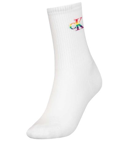Calvin Klein Socken - Rib - Stolz - Weiß m. Logo