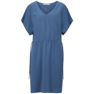 Damenkleid V-Ausschnitt, Blau