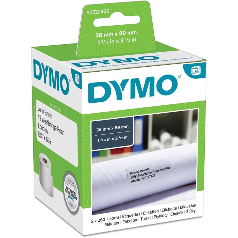 Dymo Etiketten LW, 99012|S0722400, 89 x 36 mm
