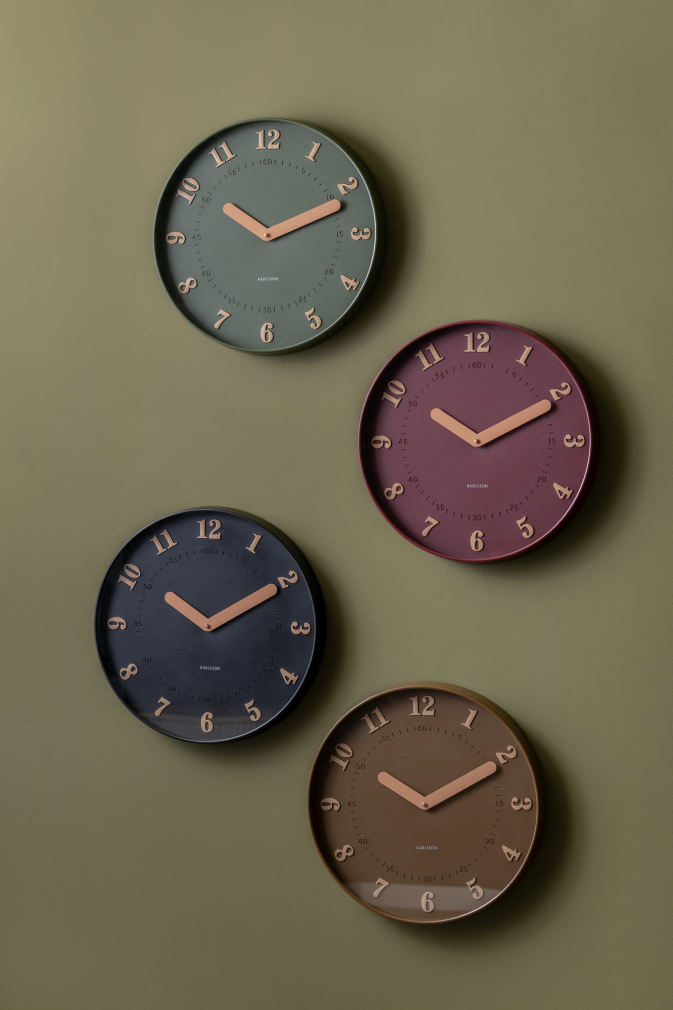 Wandklok Amena Mokkabruin