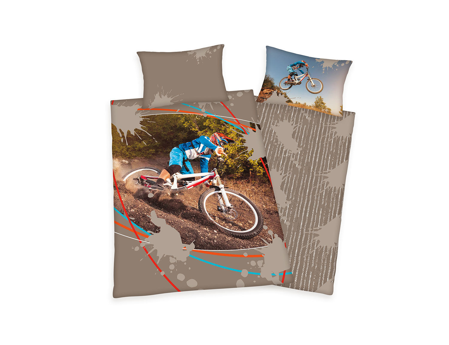 Bettwäsche mit coolem Mountainbiker