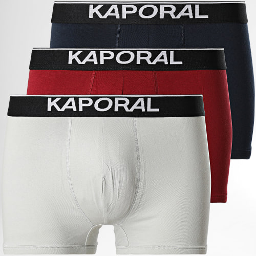 Lot De 3 Boxers Quad Bleu Marine Bordeaux