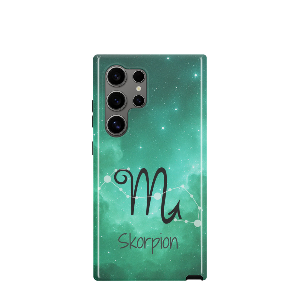 Samsung Galaxy S24 Ultra Hybrid (Kunststoff / Gummi) Hülle Skorpion 2 - Grün