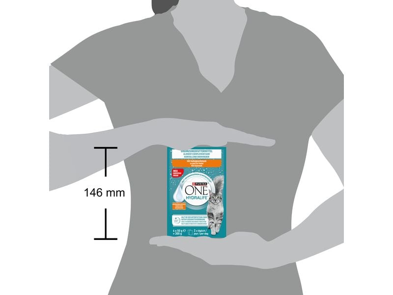 Purina ONE Hydralife mit Huhngeschmack 6 x 50 g Ergänzungsfuttermittel für Katzen