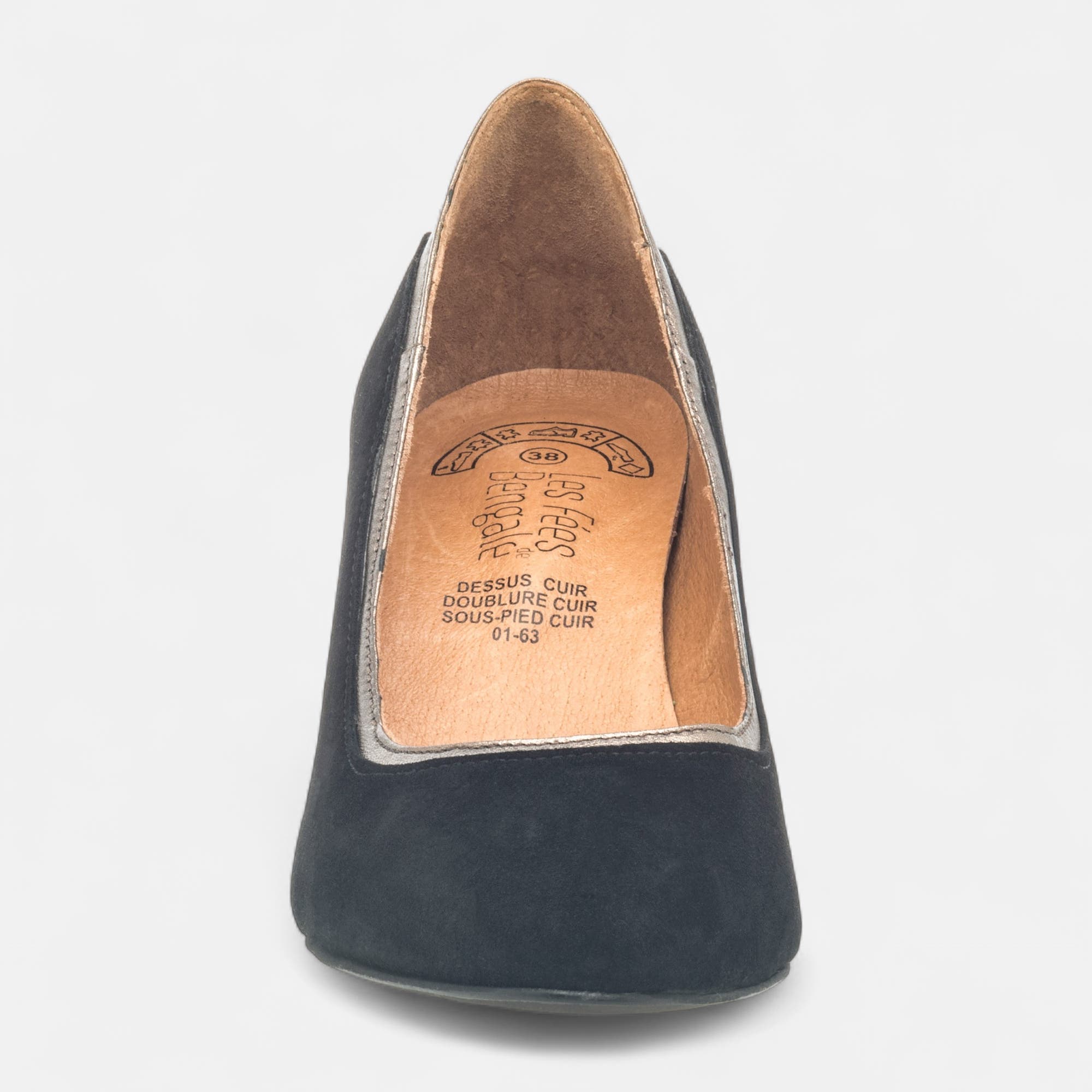 Escarpins à talon Femme en cuir noir