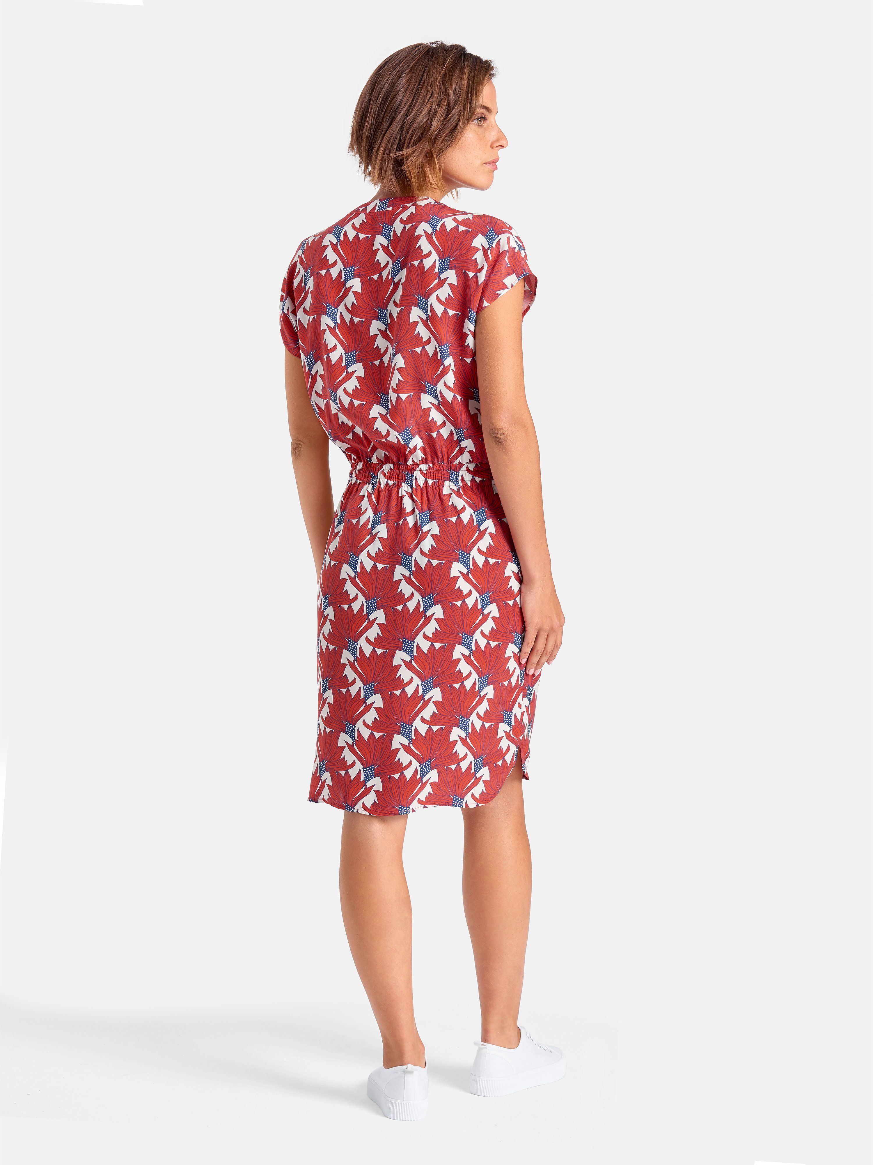 Kleid mit überschnittener Schulter