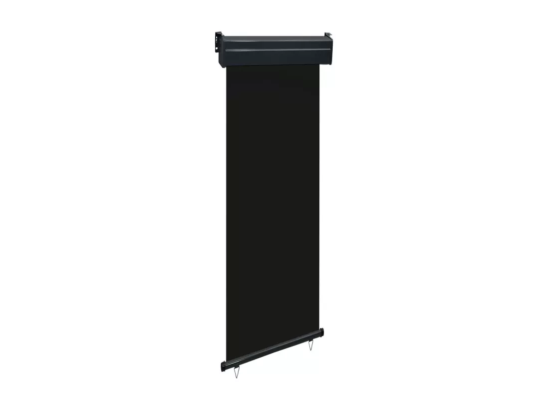 Auvent paravent store brise-vue noire 60 x 250 x 50 cm 02_0007036
