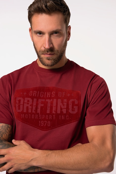 T-Shirt, Halbarm, Brust-Print, bis 8XL