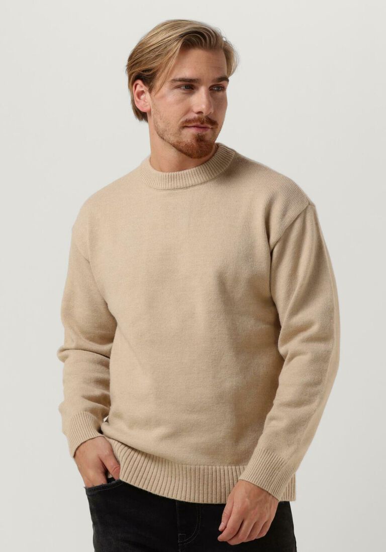 COLOURFUL REBEL zand colourful rebel sweater flake heavy knit sweater