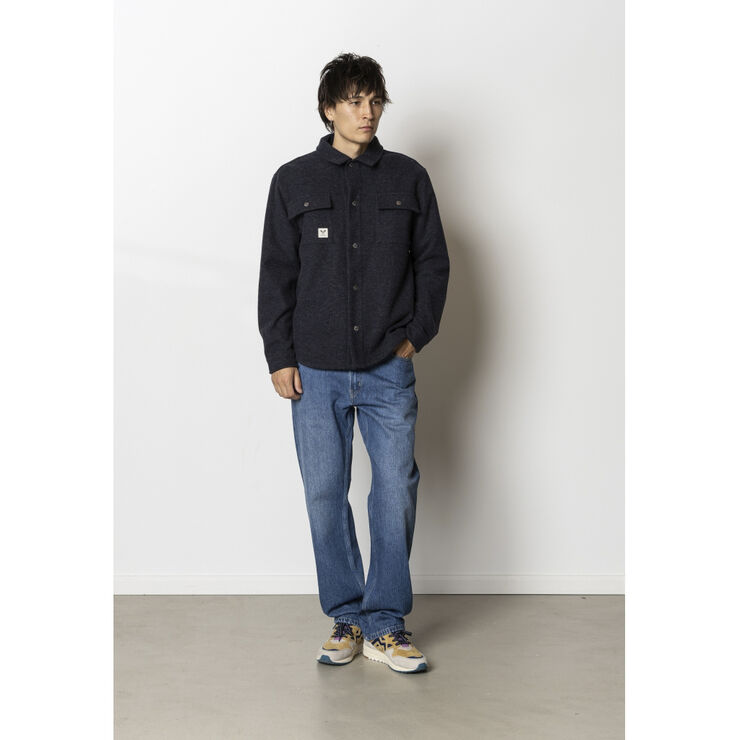 Fat Moose Villas Overshirt Dark navy melange