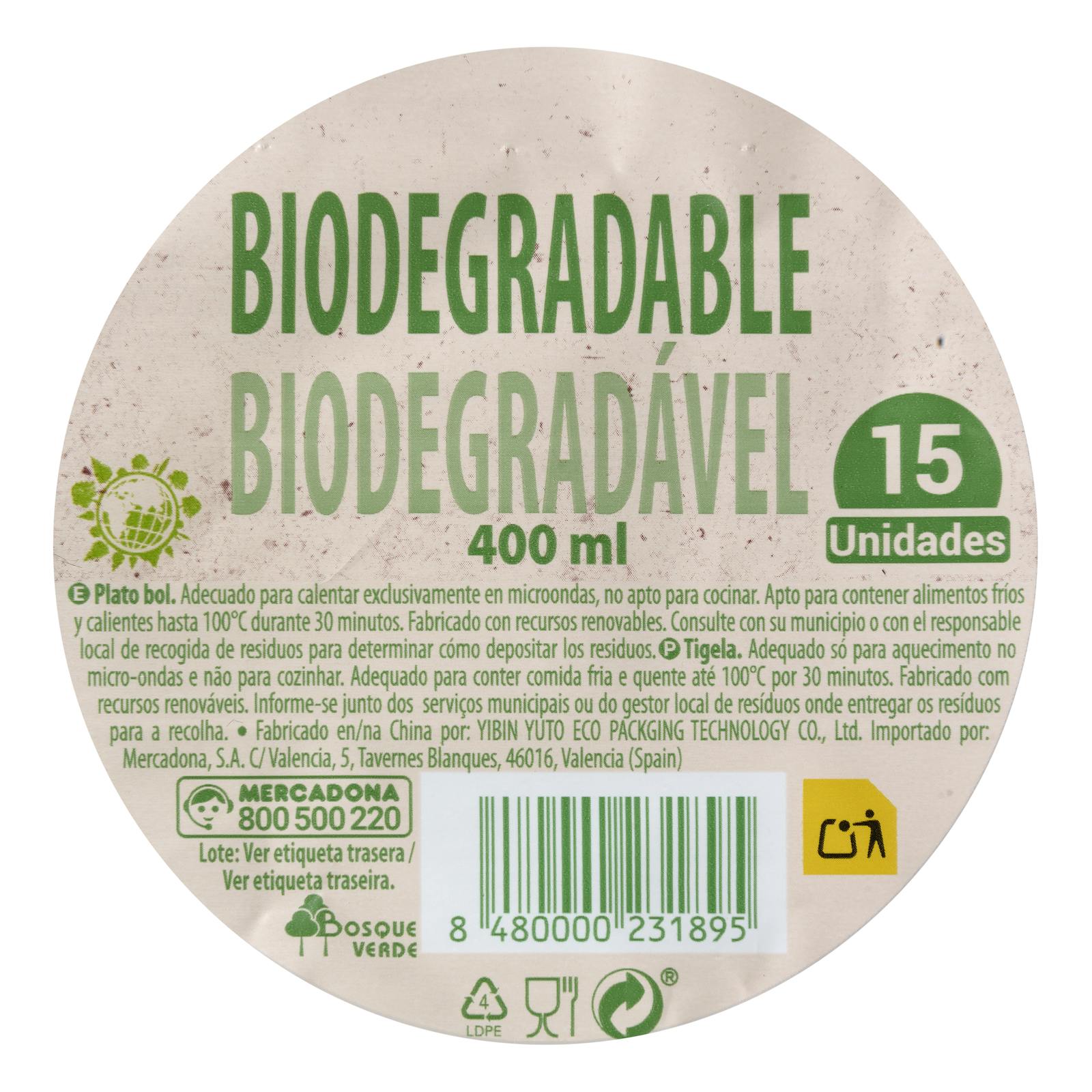 Bol biodégradable Green Forest
