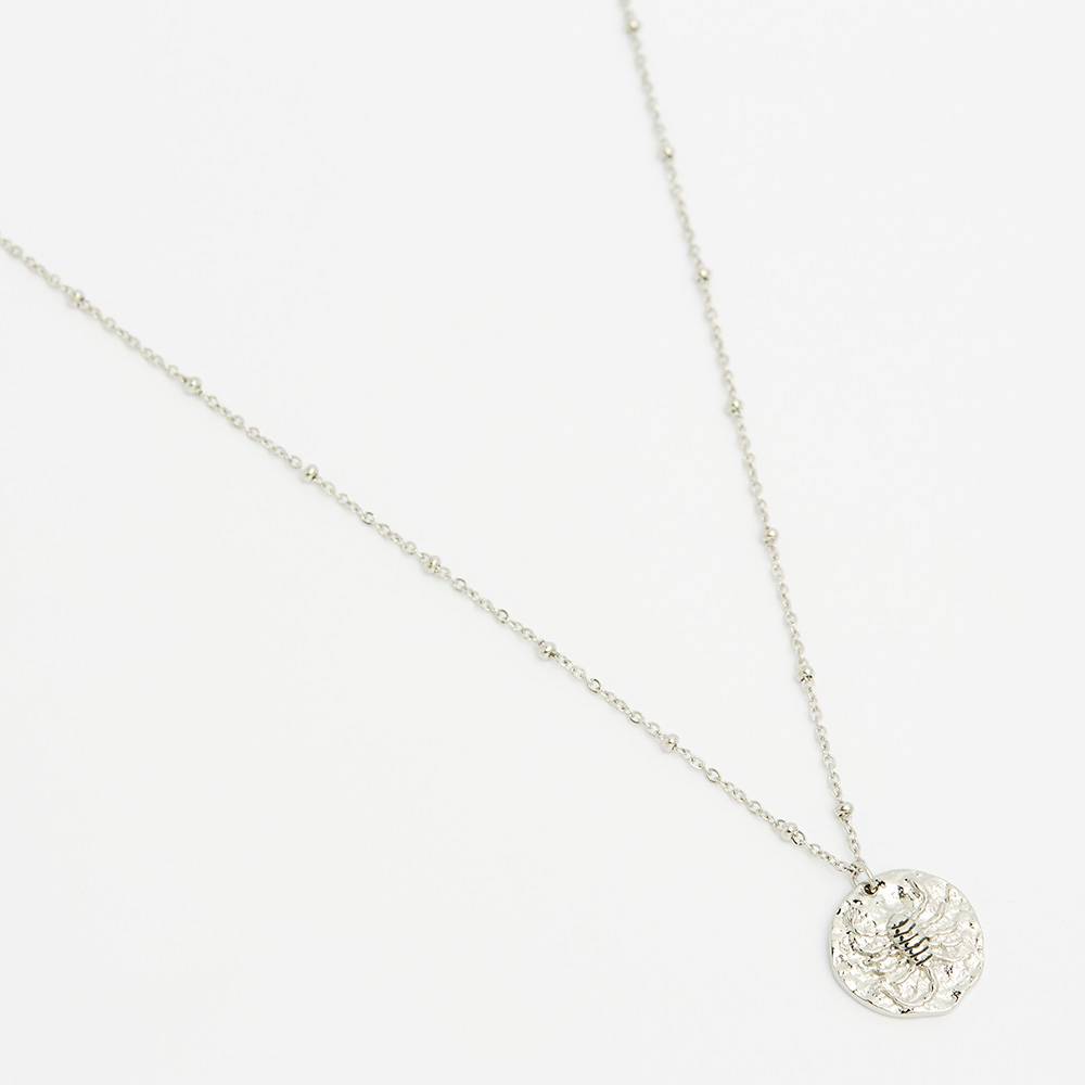 Collier astrologique Collier astro Scorpion acier argente