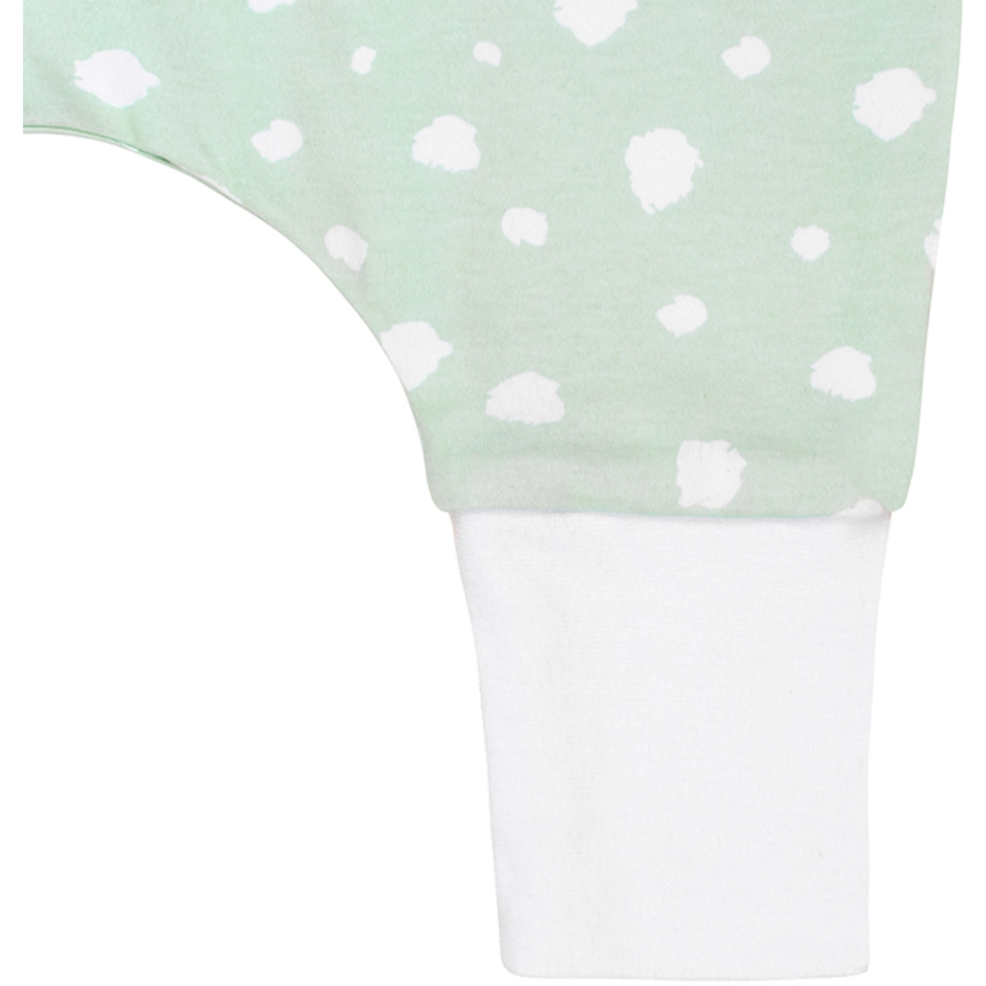 emma & noah Schlafsack mit Füßen Punkte Mint