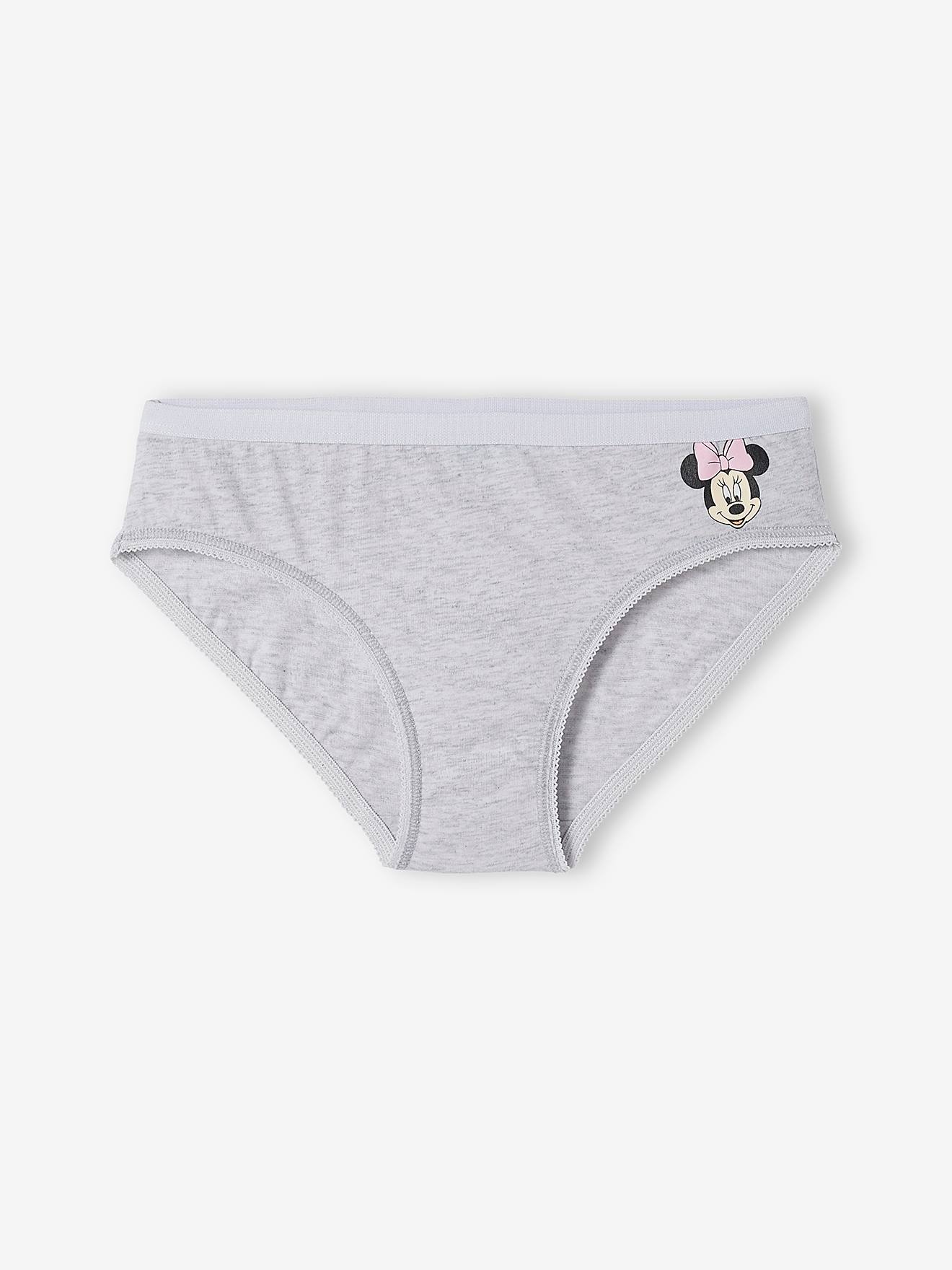 Pacote com 7 calcinhas lisas rosa tamanho médio DS® Minnie com estampas