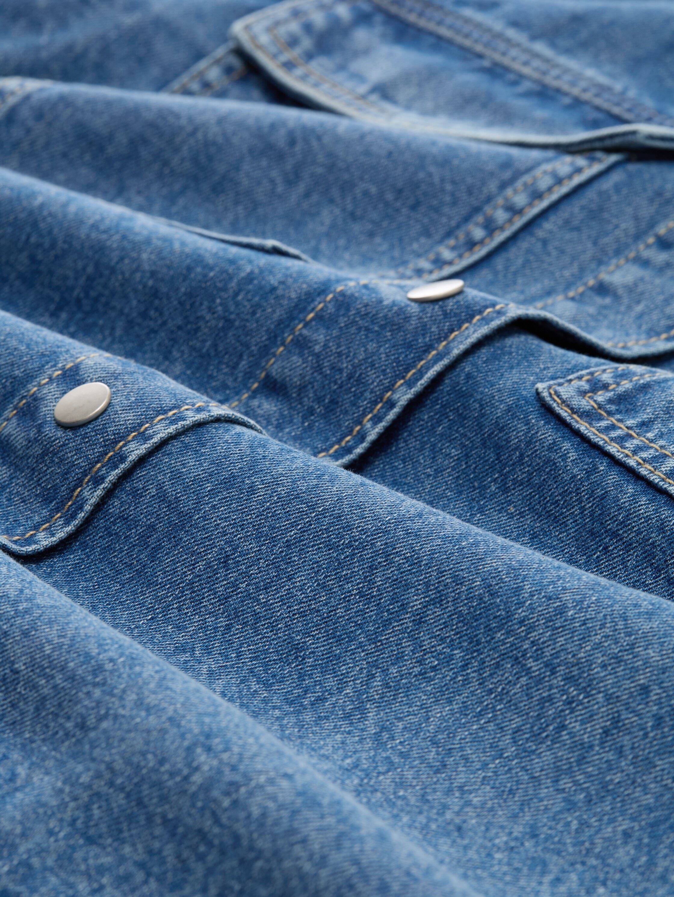 TOM TAILOR Denim Jeansbluse mit Brusttaschen