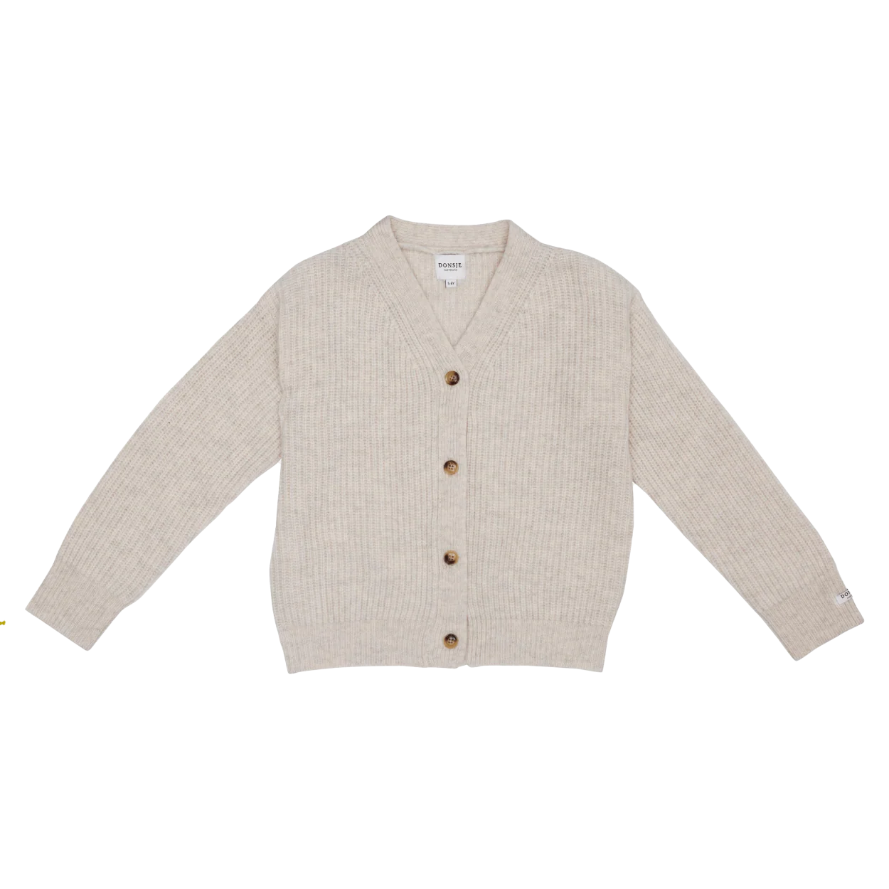 Matu Merino Wool Cardigan | White Sand Melange