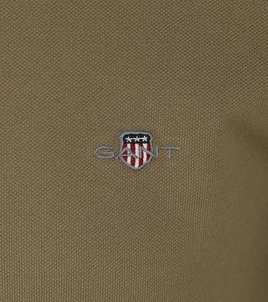 Gant Shield Piqué Poloshirt Olijfgroen 2210-203 kopen