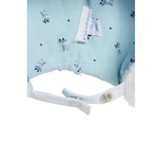 Petit Cocon Mignon Chapka   Bleu Air        de               P'tit bisou