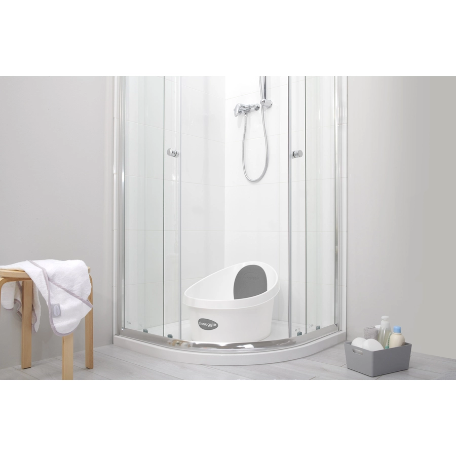shnuggle® Kleinkindbadewanne weiß  grau