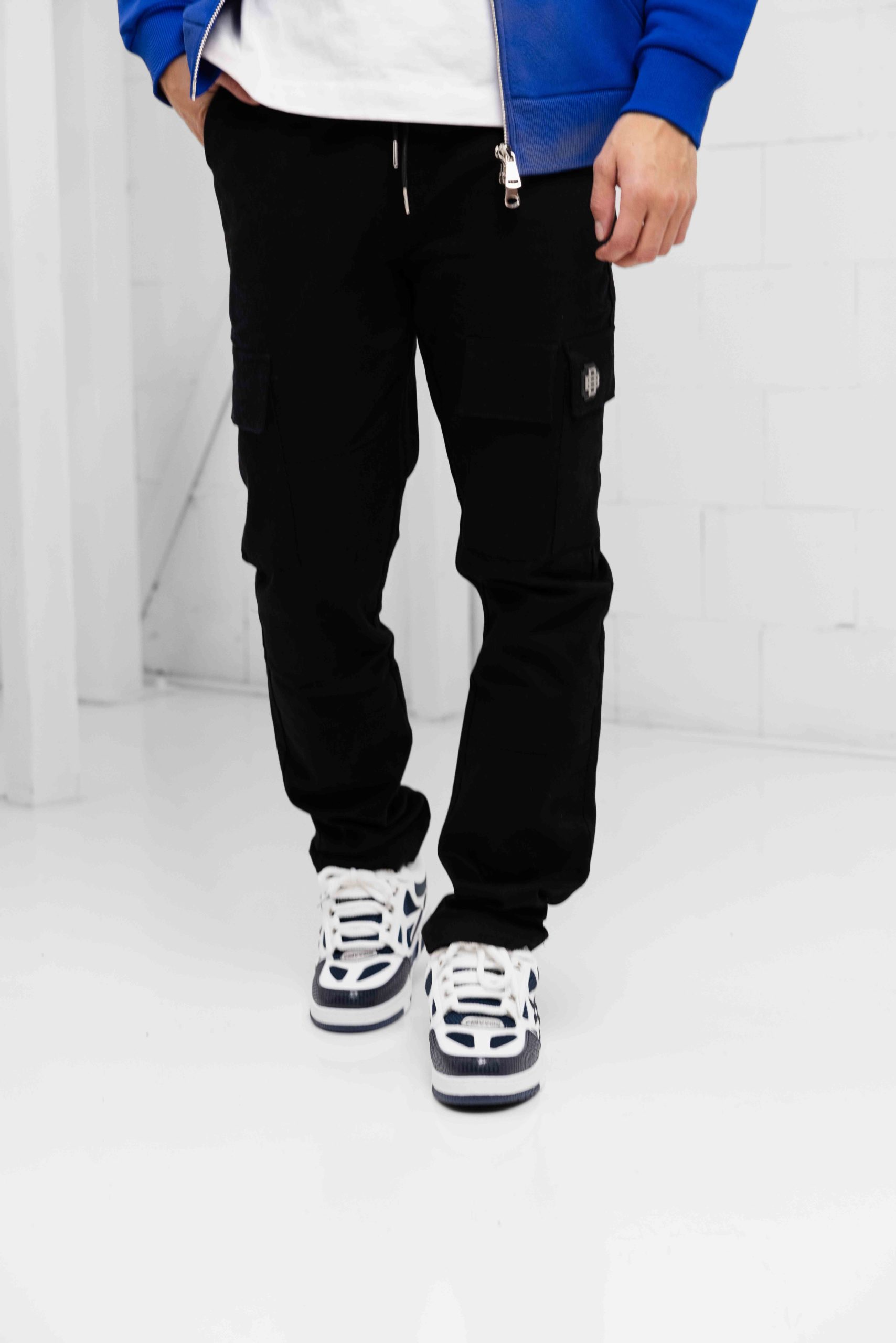 Black Bananas Monogram Cargo Broek Heren Zwart