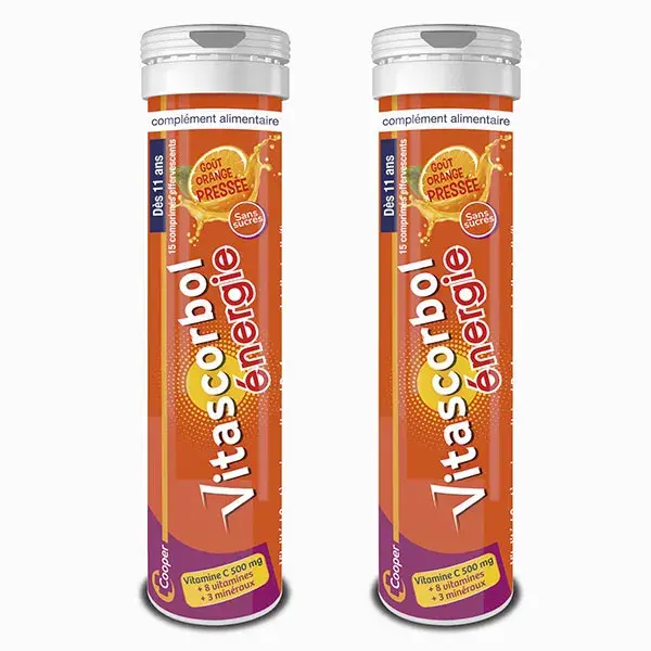 Vitascorbol Suplemento Alimentar Energético Multivitamínico 30 comprimidos efervescentes