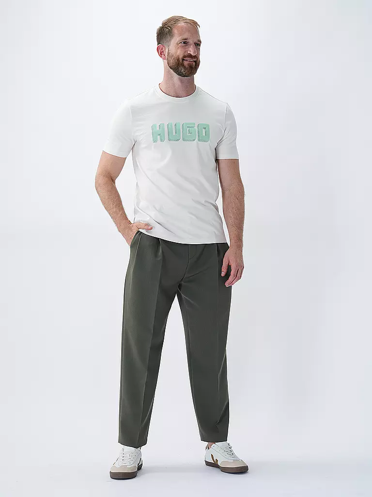 HUGO T-Shirt DAQERIO creme