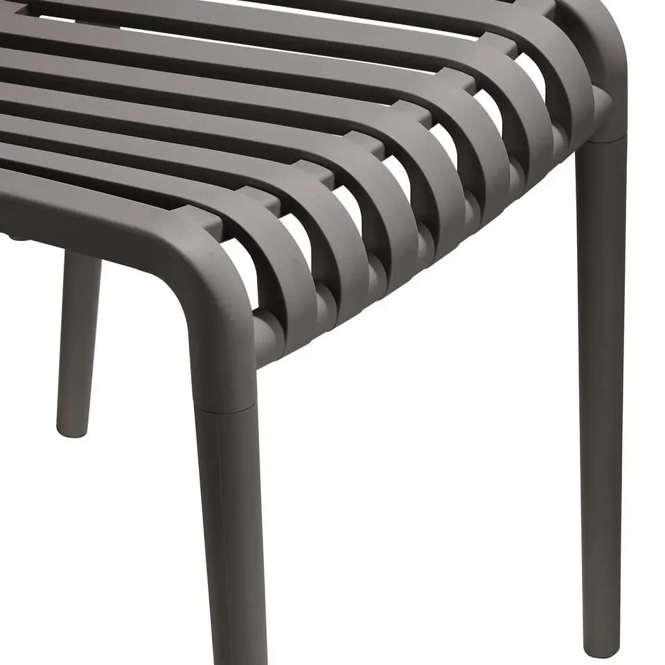 tectake Tuinstoelen Alcudia, weerbestendig, stapelbaar, Antraciet