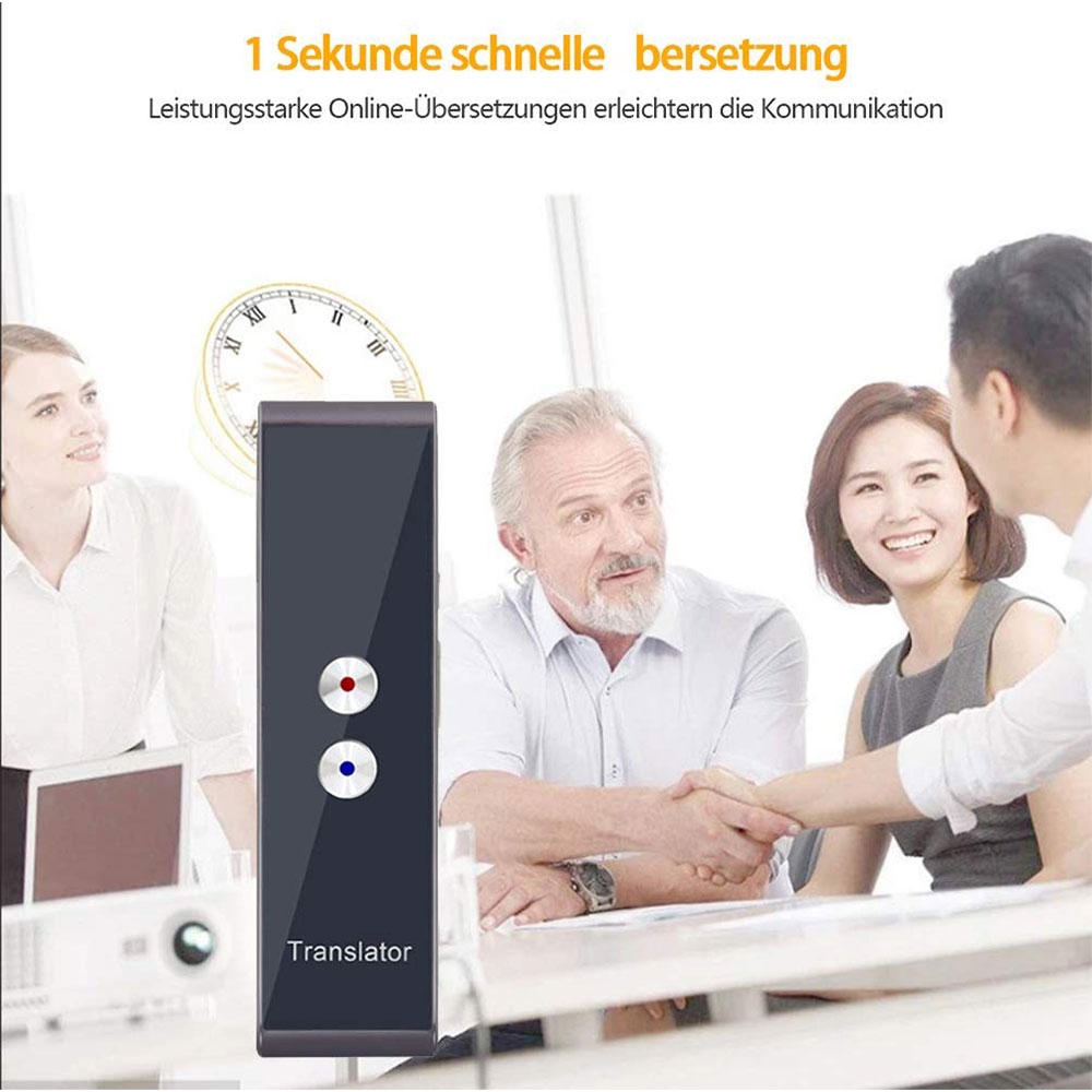 Smart Translator Bluetooth Sprachübersetzer Reise Dolmetscher 41 Sprachen iOS/Android (zum Lernen/Arbeiten)