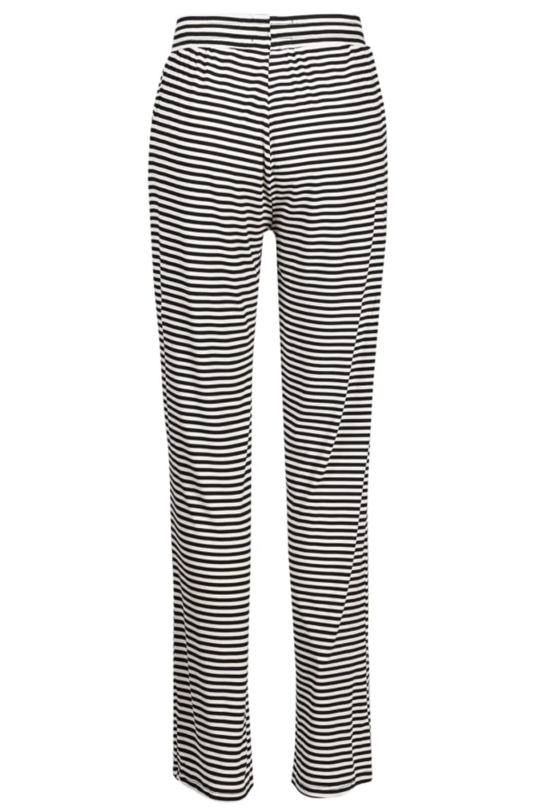 Liberte Natalia-Straight-Pants black creme small stripe