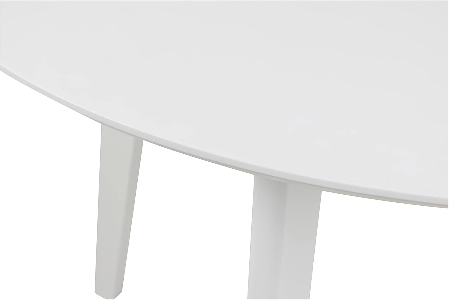 AC Design Furniture Roxanne Esstisch für 4 Personen in Weiß, Ø: 105 x H: 76 cm, Küchentisch mit Weißer Lackierung, Moderner Retro Stil für das Esszimmer, Esstisch Rund