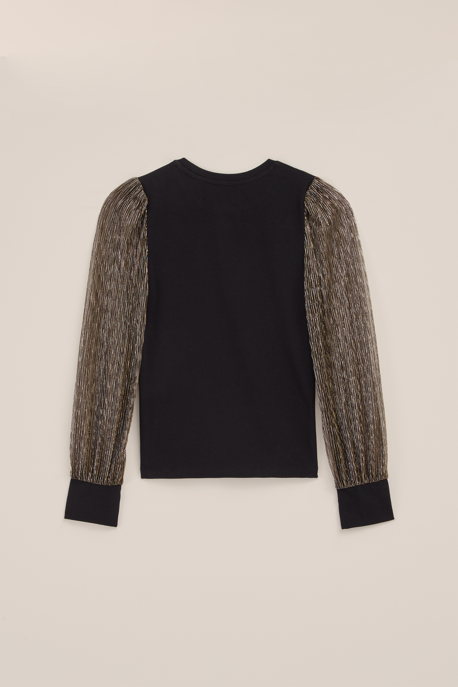 Meisjes T-shirt met glittergaren WE Fashion Goud