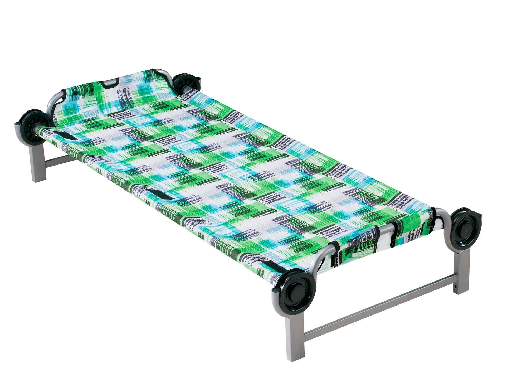 Disc-O-Bed Kid-O-Bed mit geradem Rahmen, ohne Seitentasche, blockpattern